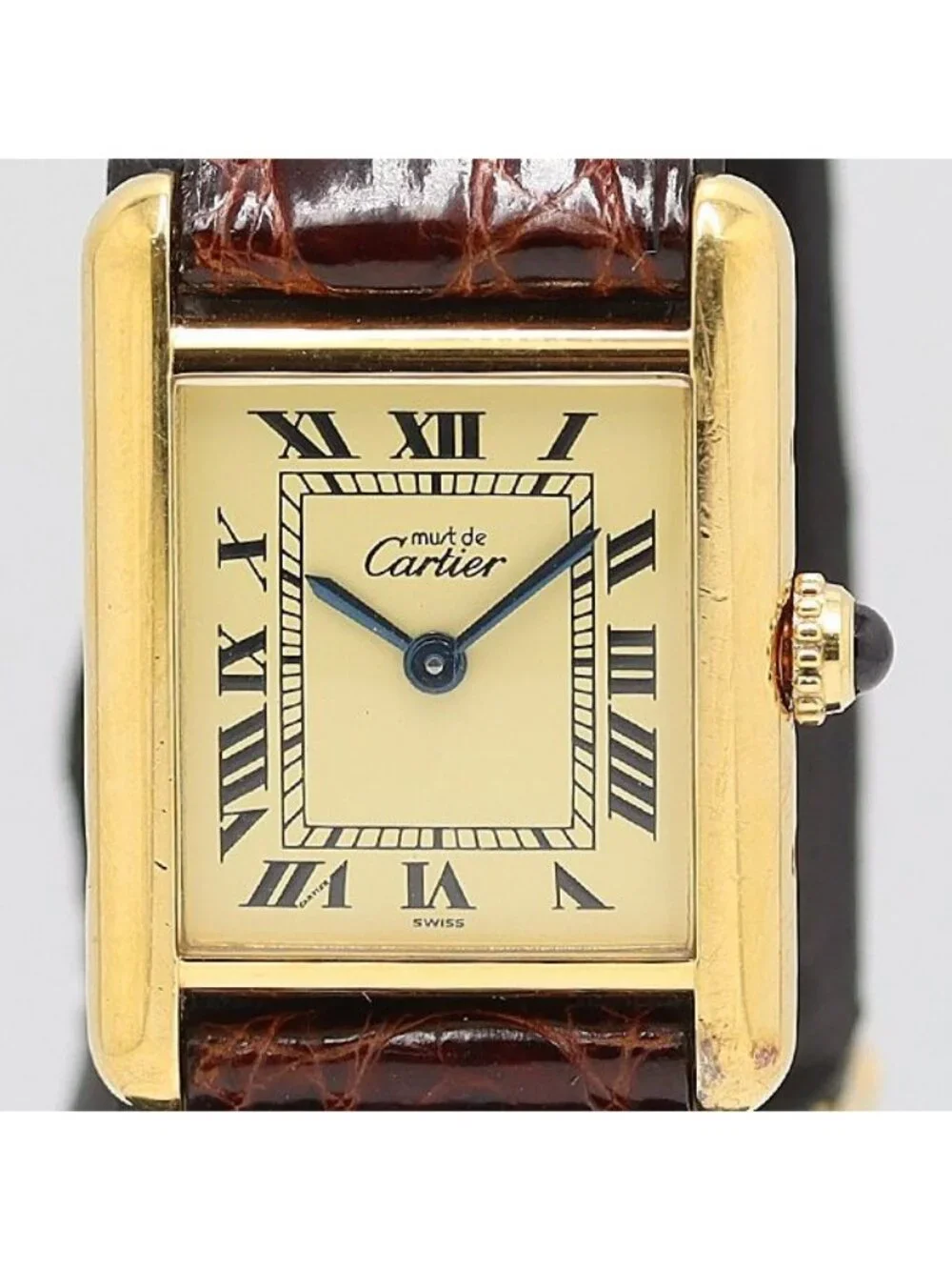 Cartier Must Tank Quartz Ivory Dial Watch